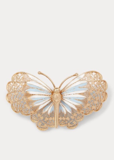 Collares Ralph Lauren Mujer Azules / Dorados - Butterfly Brooch - HNZBX1075